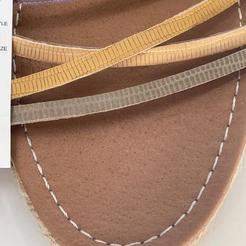 Madewell Sandal The Kathryn Espadrille‎ Slide in Leather Lilac Women Size 11 New